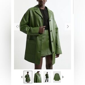 Karen Millen Olive Leather Jacket